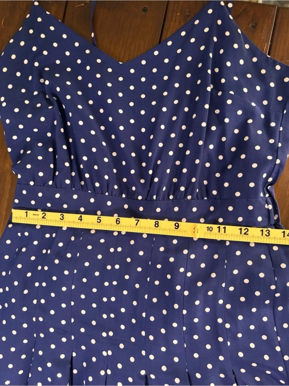J. Crew Navy Blue Polka Dot 100% Silk Midi Dress SZ 4 Relaxed Fit Coquette - Picture 10 of 14